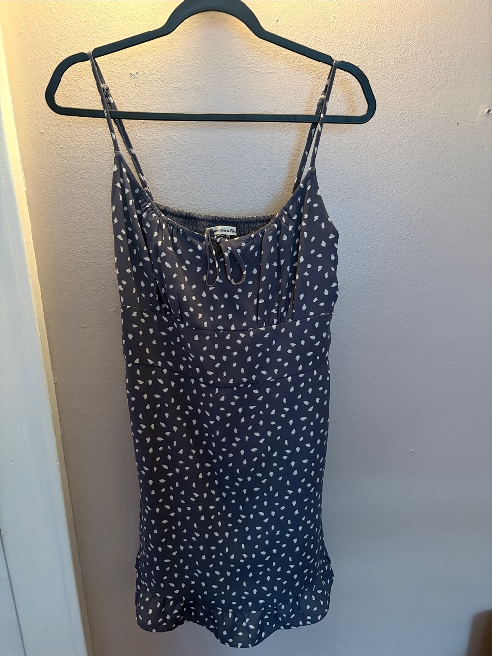 Abercrombie & Fitch Navy Spotted Camisole Dress